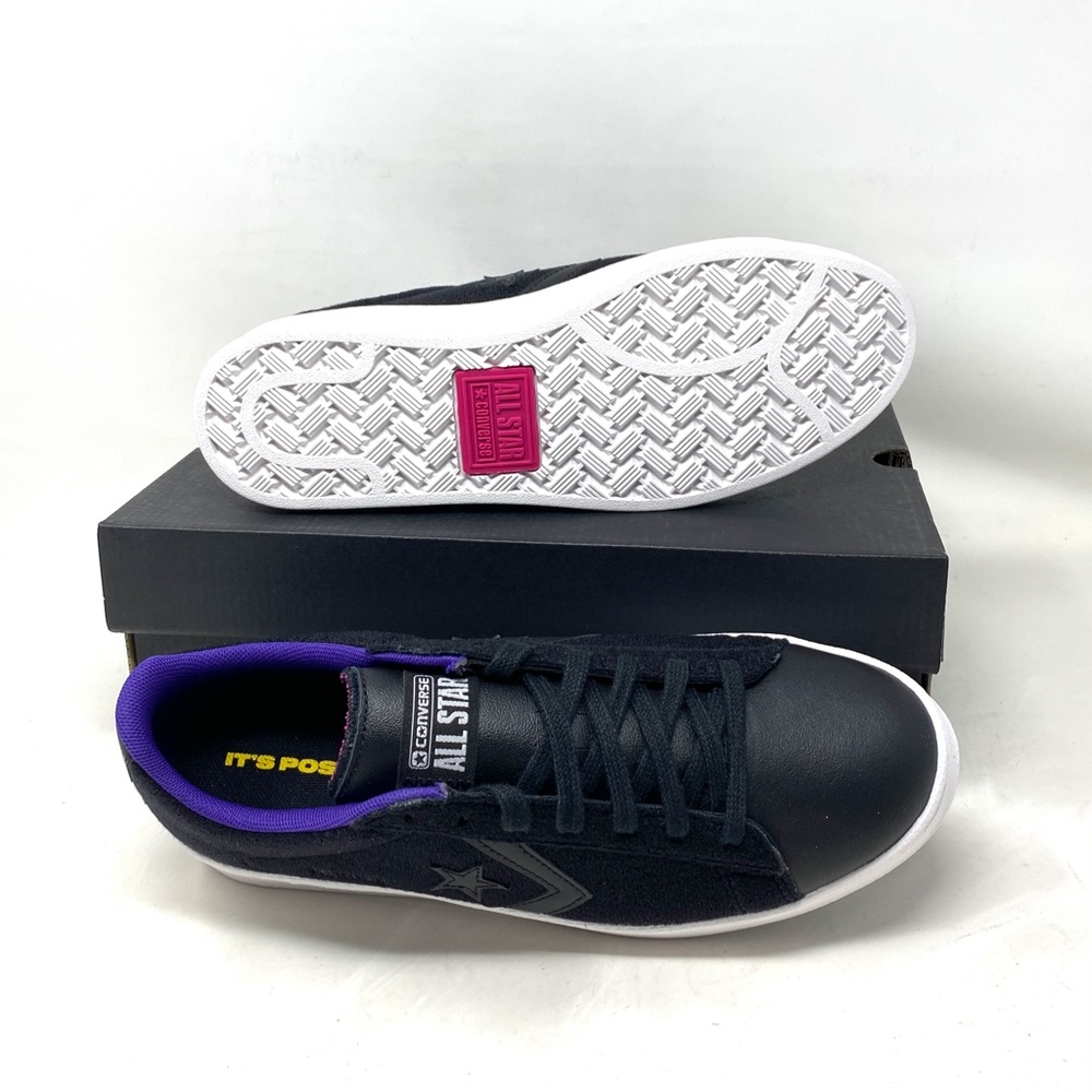 Converse Pro Leather Low Skate Women's Shoes Black Suede Casual Sneakers A01649C - Picture 2 of 11